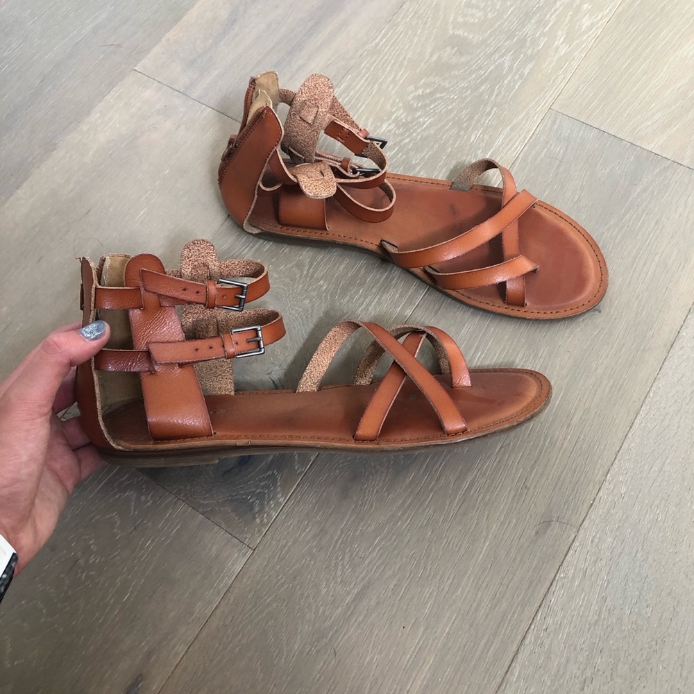 Tan Ankle Sandals